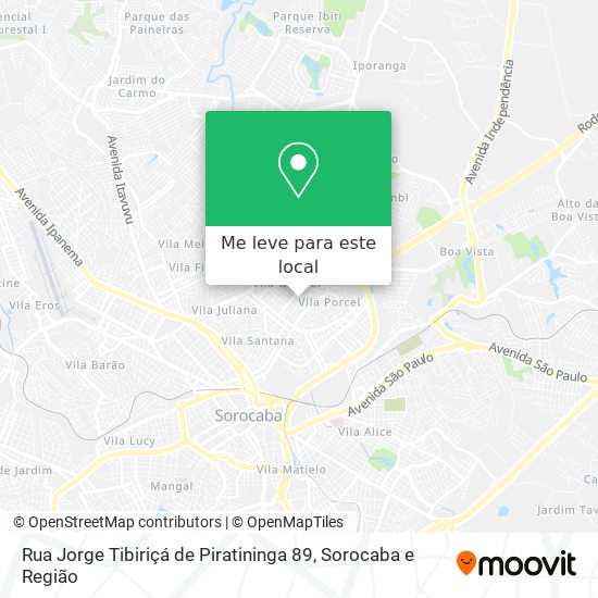 Rua Jorge Tibiriçá de Piratininga 89 mapa