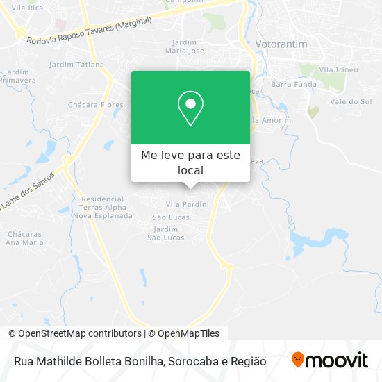 Rua Mathilde Bolleta Bonilha mapa