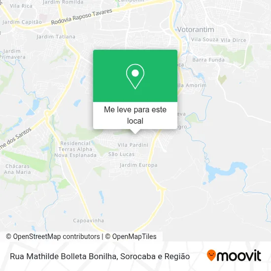 Rua Mathilde Bolleta Bonilha mapa