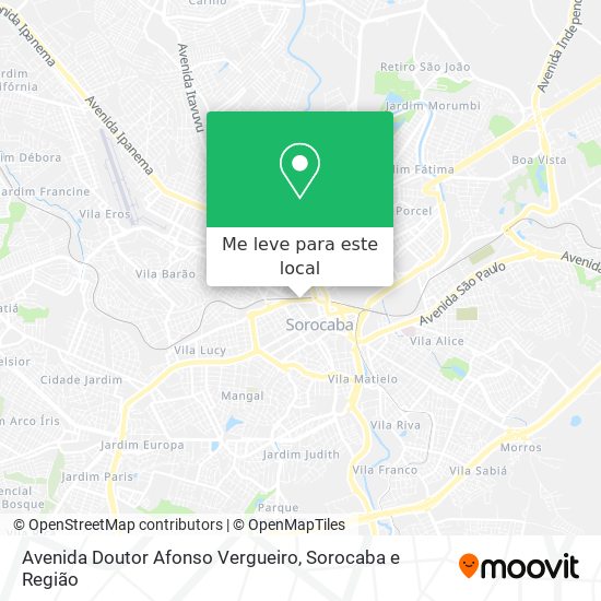 Avenida Doutor Afonso Vergueiro mapa