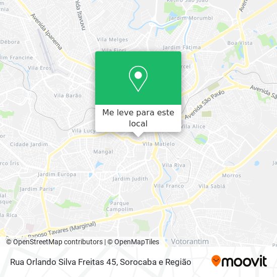 Rua Orlando Silva Freitas 45 mapa