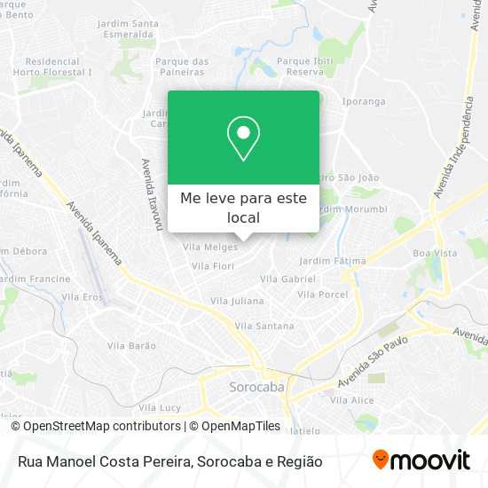 Rua Manoel Costa Pereira mapa