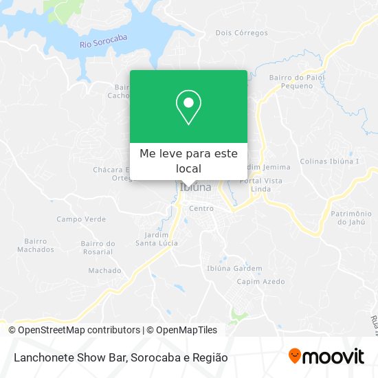 Lanchonete Show Bar mapa