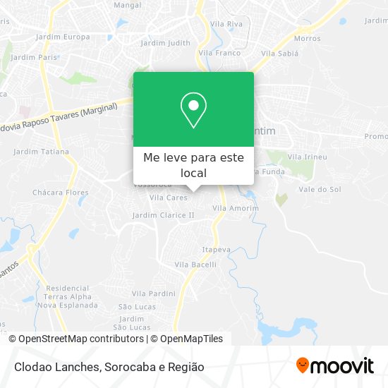 Clodao Lanches mapa