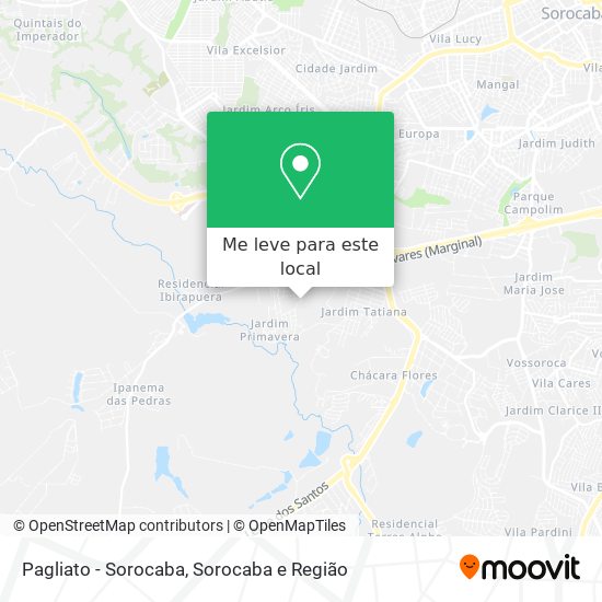 Pagliato - Sorocaba mapa