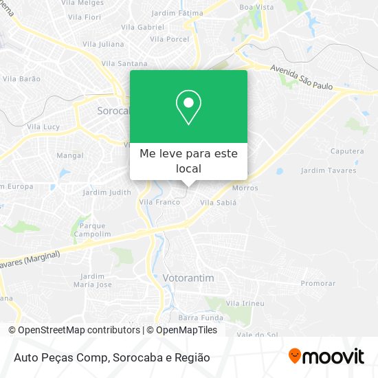 Auto Peças Comp mapa