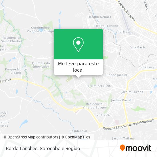Barda Lanches mapa