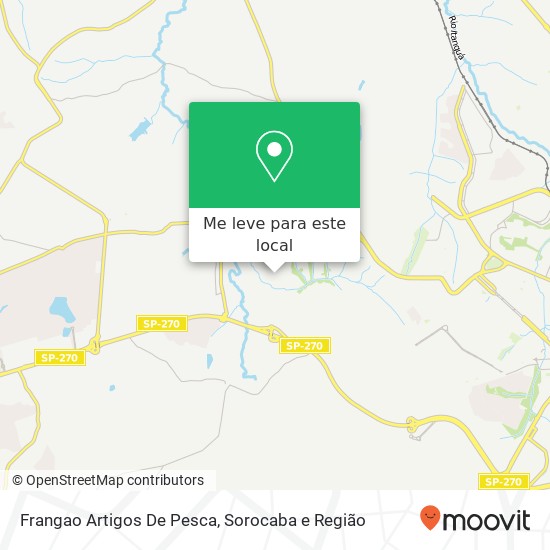 Frangao Artigos De Pesca, Rua Péricles Wey de Almeida, 562 Condomínio Quintais do Imperador I Sorocaba-SP 18052-623 mapa