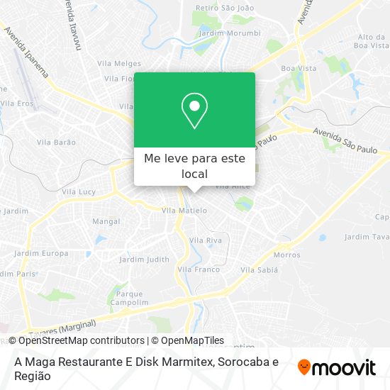 A Maga Restaurante E Disk Marmitex mapa