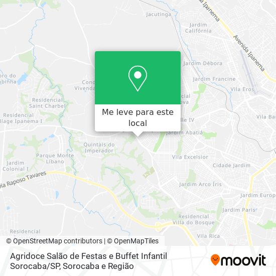 Agridoce Salão de Festas e Buffet Infantil Sorocaba / SP mapa