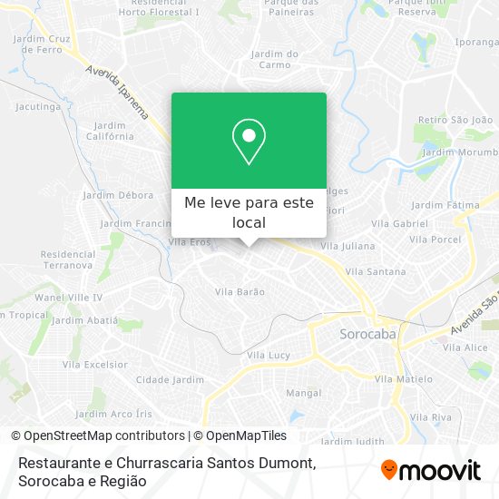 Restaurante e Churrascaria Santos Dumont mapa