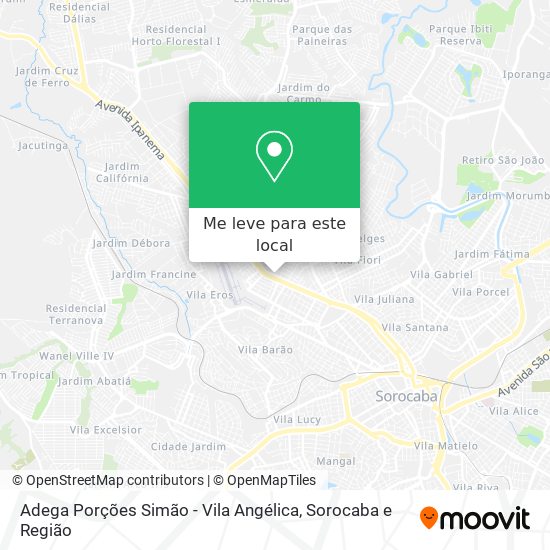 Adega Porções Simão - Vila Angélica mapa