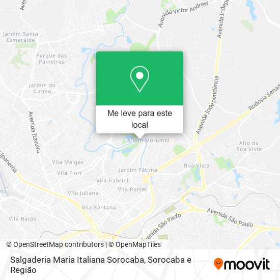 Salgaderia Maria Italiana Sorocaba mapa