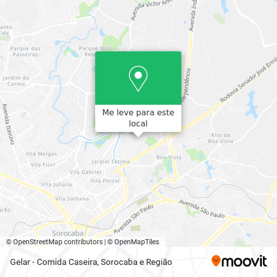 Gelar - Comida Caseira mapa