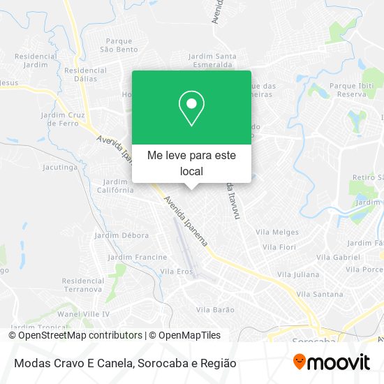 Modas Cravo E Canela mapa