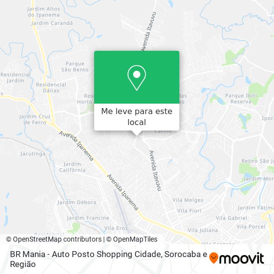 BR Mania - Auto Posto Shopping Cidade mapa