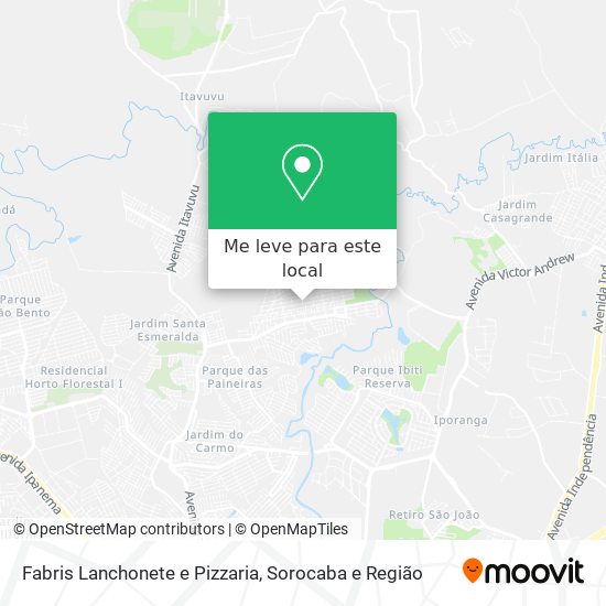 Fabris Lanchonete e Pizzaria mapa