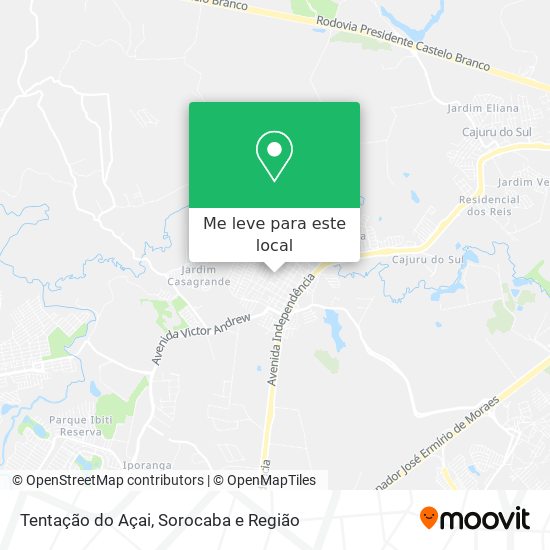 Tentação do Açai mapa