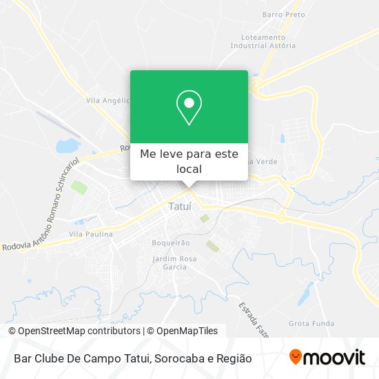 Bar Clube De Campo Tatui mapa