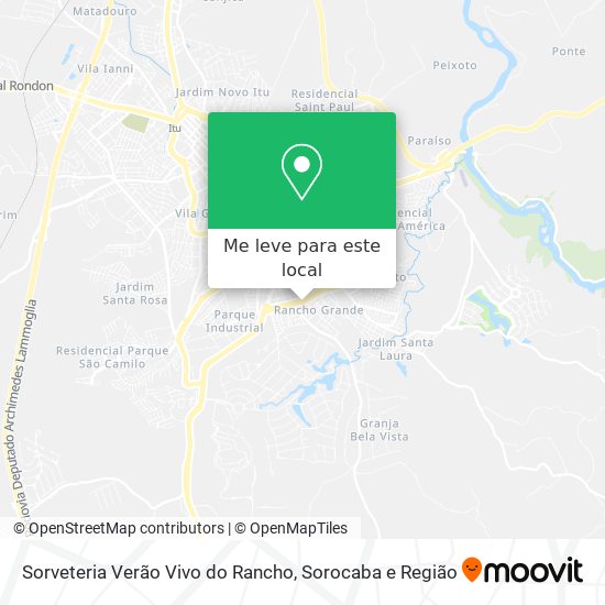 Sorveteria Verão Vivo do Rancho mapa