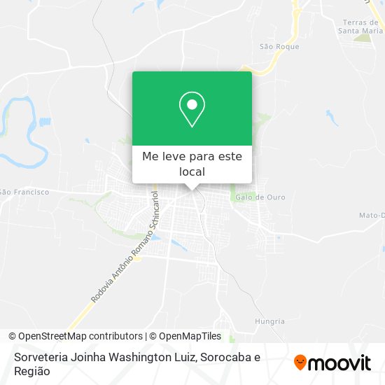 Sorveteria Joinha Washington Luiz mapa