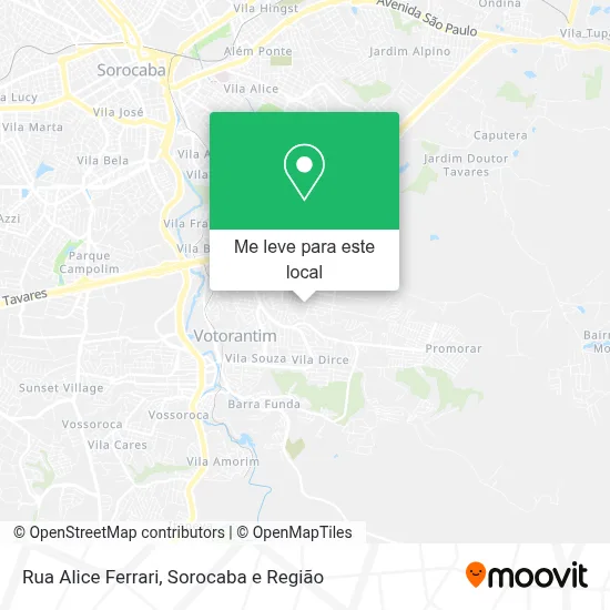 Rua Alice Ferrari mapa