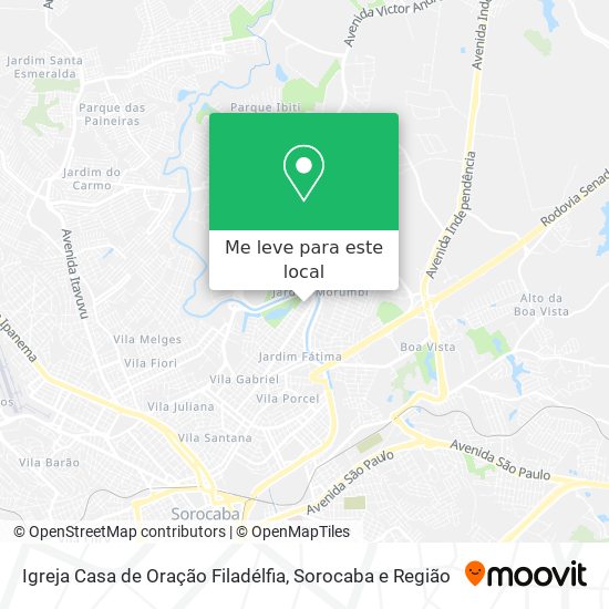 Igreja Casa de Oração Filadélfia mapa