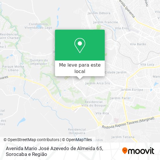 Avenida Mario José Azevedo de Almeida 65 mapa