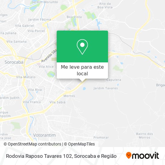 Rodovia Raposo Tavares 102 mapa