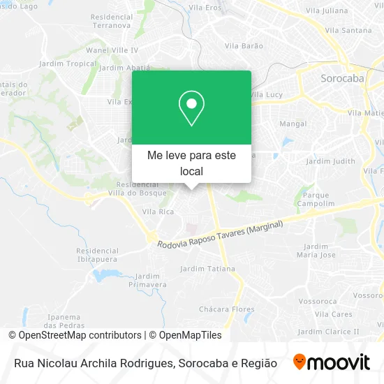 Rua Nicolau Archila Rodrigues mapa