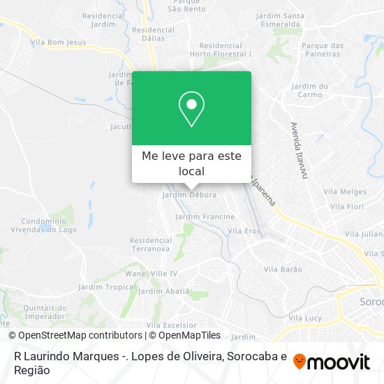 R Laurindo Marques -. Lopes de Oliveira mapa