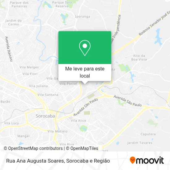 Rua Ana Augusta Soares mapa