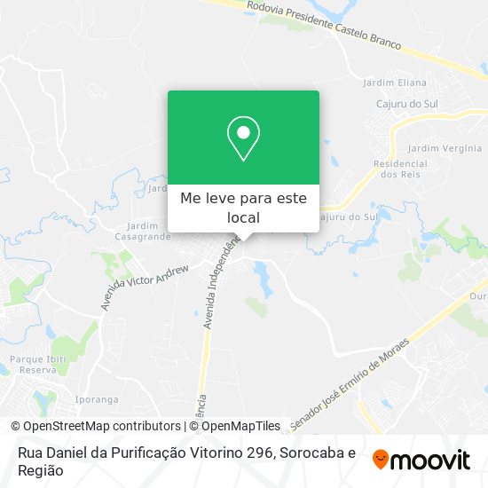 Rua Daniel da Purificação Vitorino 296 mapa