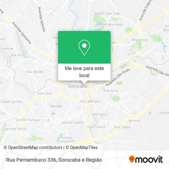 Rua Pernambuco 336 mapa