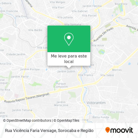 Rua Vicência Faria Versage mapa