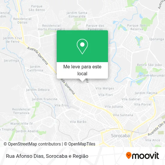 Rua Afonso Dias mapa