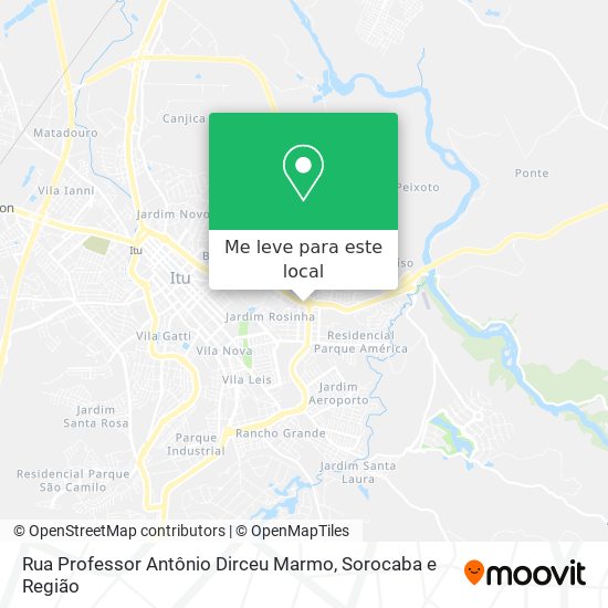 Rua Professor Antônio Dirceu Marmo mapa