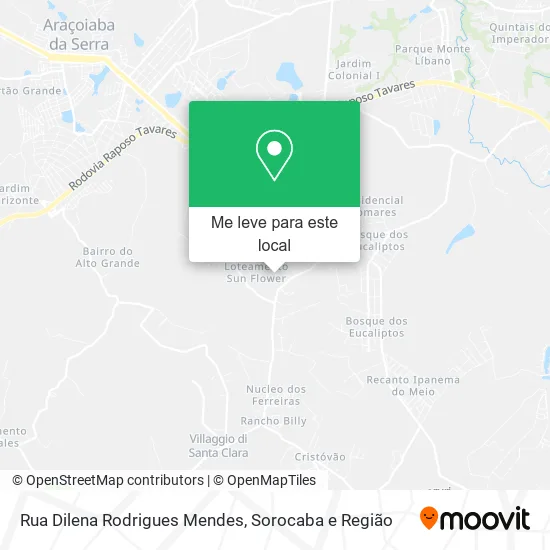 Rua Dilena Rodrigues Mendes mapa