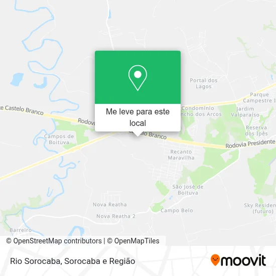 Rio Sorocaba mapa