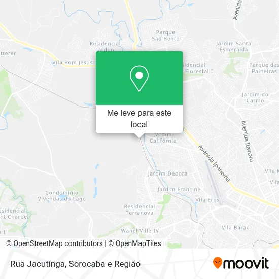 Rua Jacutinga mapa