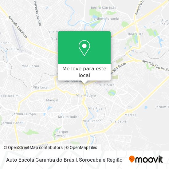 Auto Escola Garantia do Brasil mapa