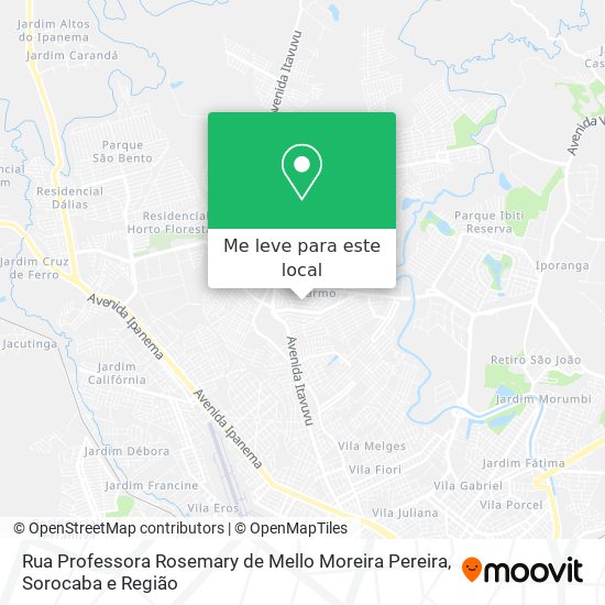 Rua Professora Rosemary de Mello Moreira Pereira mapa