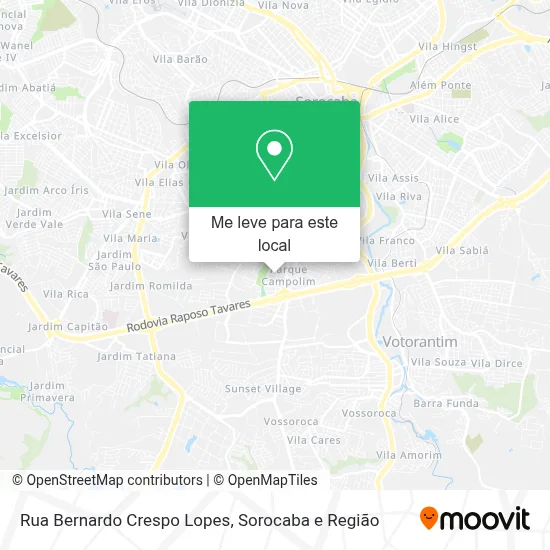 Rua Bernardo Crespo Lopes mapa