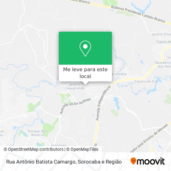 Rua Antônio Batista Camargo mapa