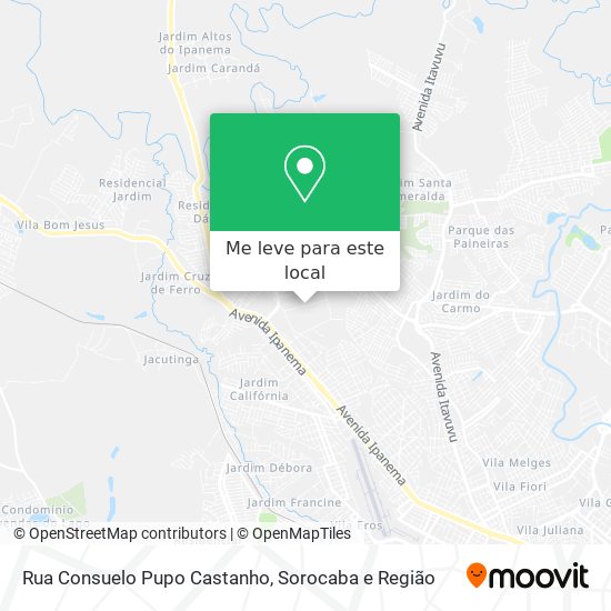 Rua Consuelo Pupo Castanho mapa