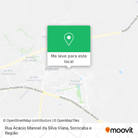 Rua Acácio Manoel da Silva Viana mapa