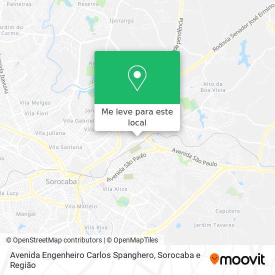 Avenida Engenheiro Carlos Spanghero mapa