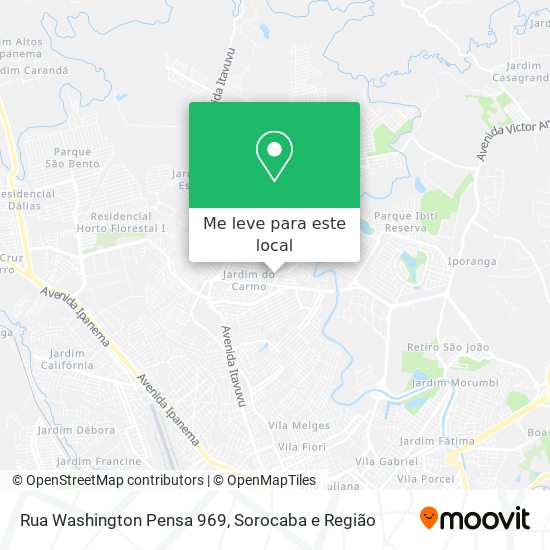 Rua Washington Pensa 969 mapa