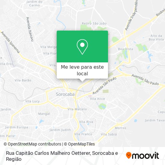 Rua Capitão Carlos Malheiro Oetterer mapa