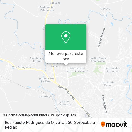 Rua Fausto Rodrigues de Oliveira 660 mapa